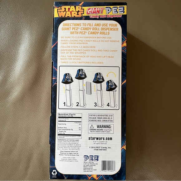 2014 GIANT 12” PEZ DARTH VADER STAR WARS WITH SOUND Candy Roll Dispenser #001803 - Picture 6 of 16